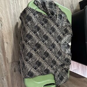 Black and White Patterned Dress Shirt